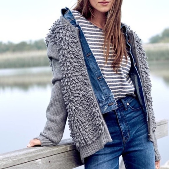 MADEWELL Breton Stripes Cotton Oversized Long Sleeve Pullover Top Size S - Picture 1 of 8